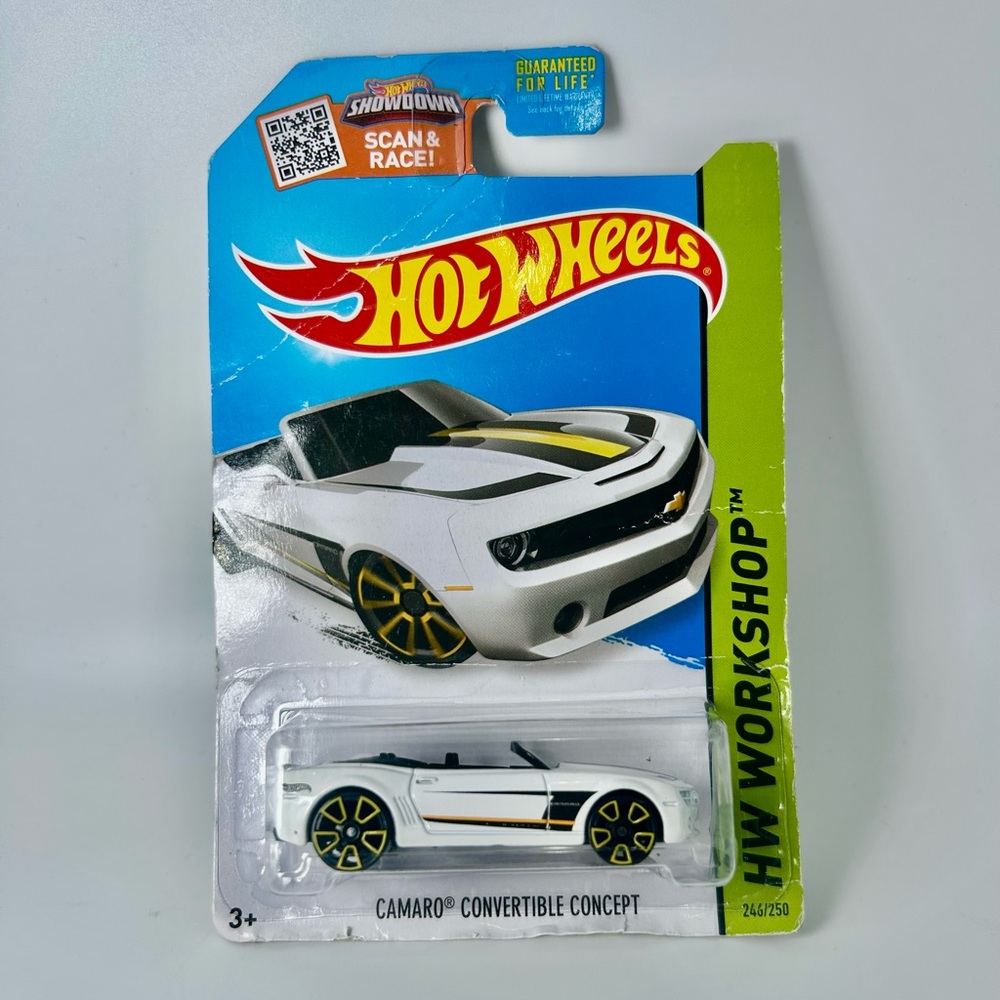 Hot Wheels HW Workshop Camaro Convertible Concept Car White 246/250 NEW 2015